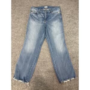 Good American Light Wash Jeans Raw Hem Womens Size 15